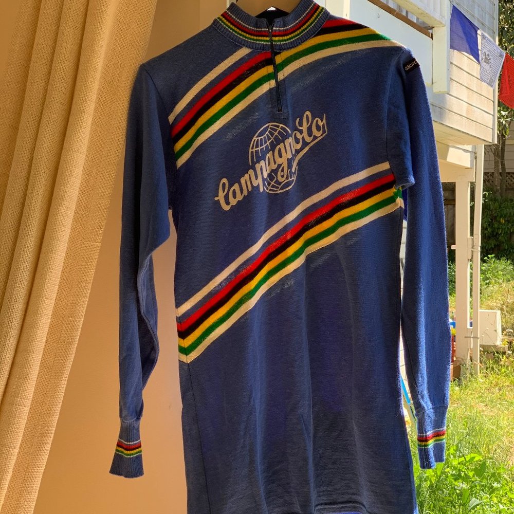 VINTAGE Campagnolo Wool Cycling Jersey X-long